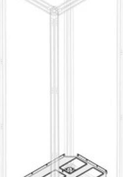 ABB Striebel & John PBWF5057 base plate for TwinLine flanges, internal, 2-field wide, 1STQ002236B0000