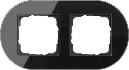 Gira 0212135 2-way black cover frame