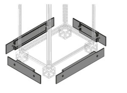 ABB Striebel & John PPFM1250 baseboard front/rear, height 100mm, 5-field wide, 4 pieces, 1STQ007057A0000