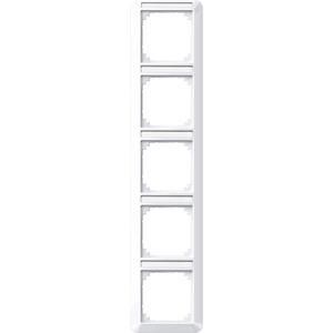 MERTEN 385525 frame 5-way vertical active white glossy