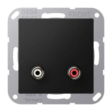 Jung MAA1021SWM Multimedia connection system Cinch Audio, Series A, graphite black matt