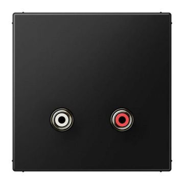 Jung MALS1021SWM Multimedia connection system Cinch Audio, LS series, graphite black matt