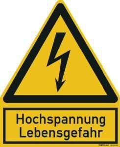 PROTEC.class 05102153 Inspection labels and warning signs PWZHS (200x244mm) Warning sign high voltage
