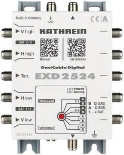 Kathrein EXD2524 single cable multiswitch 5/2x12 cascade