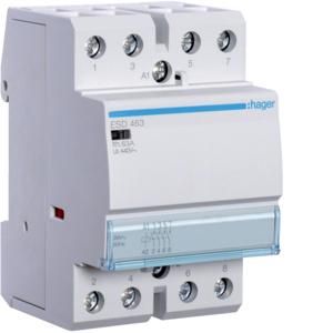 Hager ESD463 contactor 63A 4S 24V