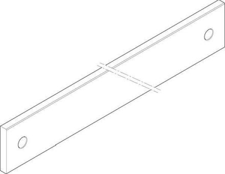 ABN 1FB 60x10x337mm horizontal both sides CU-rail (XCUW161B)