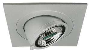Megaman MT76804 LED recessed ceiling spotlight Malcom 1x square GU10 silver without LM