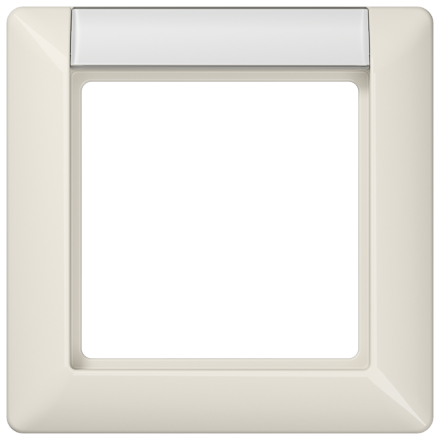 Jung AS581NA frame 1-way, with label field, vertical and horizontal mounting, Duroplast, AS 500, white