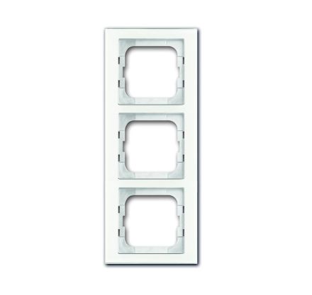 Busch-Jaeger 1723-280 cover frame, 3-way frame white glass