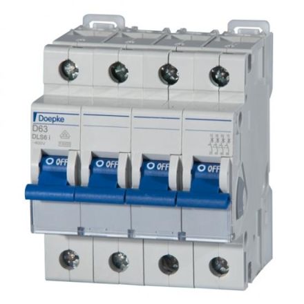 Doepke 09916529 DLS6I D6A 4-pole 10KA circuit breaker
