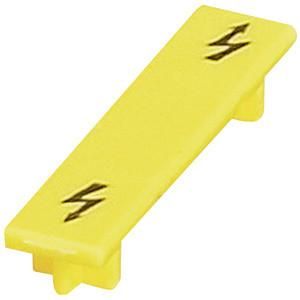 Schneider Electric NSYTRACS6 NSYTR for screw terminal blocks 6mm2 yellow warning sign