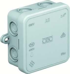 OBO Bettermann A 8 75x75x36 pure white cable junction box, 2000075