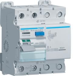 Hager CDB516D 2-pole 10kA 16A 30mA Type B+ residual current circuit breaker