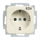 Busch-Jaeger 20 EUC/DV-212 SCHUKO® socket insert, with imprint 'EDV' white