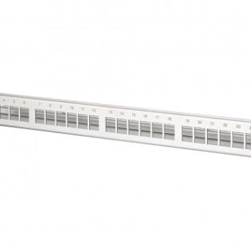 METZ CONNECT 19' Keystone 1HE 24 Port stainless steel unavailable module carrier, 130A21-00-E