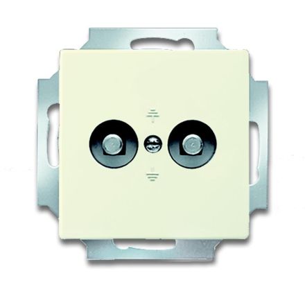 Busch-Jaeger 2095 UC-82 flush-mounted potential equalization plug, 2-way ivory white