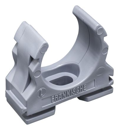 Fränkische Rohrwerke 22370025 clipfix 25 light grey for rod pipe clamp