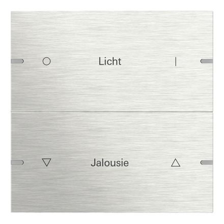 GIRA 5032219 rocker set writable for touch sensor 4 | 2-way | stainless steel