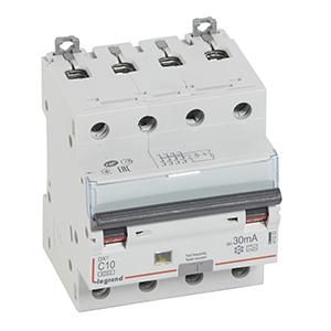 Legrand 411233 RCD/MCB DX3 C10A 4P 6KA 30MA A