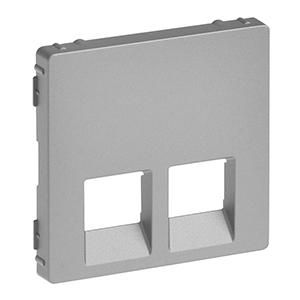 Legrand 755422 Cover Valena Life RJ11/RJ45 2F AL , (aluminium)