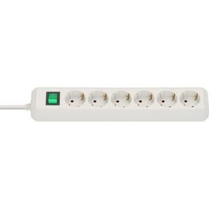 Brennenstuhl 1159520400 Eco-Line with switch 6-way white 3m power strip