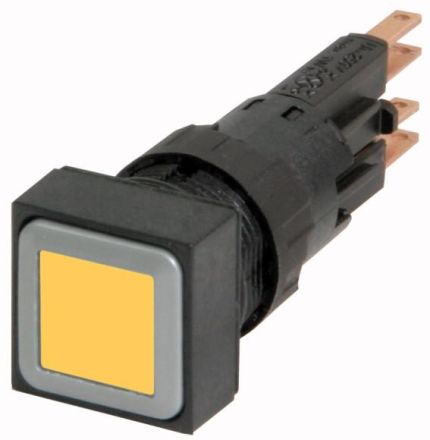 Eaton Q18LTR-GE/WB illuminated pushbutton, yellow, latching, + bulb 24 V, 086382