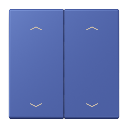 Jung LC102P206 rocker switch, with arrow symbols for 2-way button, LS series, blue outremer 31