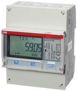 ABB Stotz-Kontakt B23 313-100 , B23 313-100 three-phase meter, M-Bus silver, 3 phases, direct connection 65A , 2CMA100170R1000