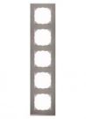 MERTEN MEG4050-3646 frame 5-way stainless steel/aluminium