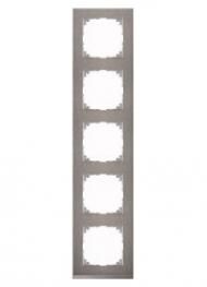 MERTEN MEG4050-3646 frame 5-way stainless steel/aluminium