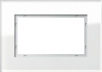 Gira 100112 cover frame 1.5-way Gira Esprit glass white