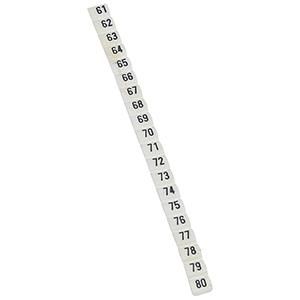 Legrand 038153 Nameplate CAB 3 0, 5-1, 5mm '61-80', (white)