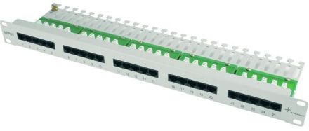 Telegärtner J02023L0014 25xRJ45U MPPI25-H 1HE RAL7035 Patchpanel 19' Telephone ISDN Cat3