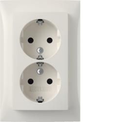 Berker 47598989 D-socket SCHUKO ADP erh.BS S.1 pw gl