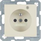 Berker 6765098982 Socket with protective contact pin and control LED white, glossy Berker S.1