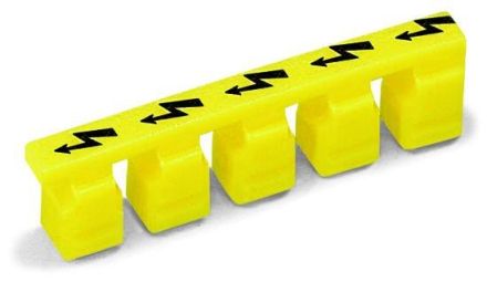 Wago 284-415 for 5 terminals flash black warning cover