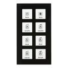 MDT RF-GTT8S.01 KNX-RF glass button 8-way | 8-way | black glass