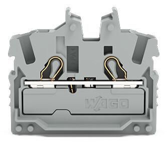 Wago 2052-321 Mini Push-in CAGE CLAMP 2.5qmm grey 2 conductor feed-through terminal