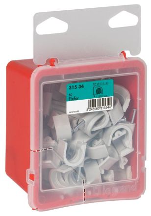 Legrand 031534 nail clamp CABLE 19mm, (grey)