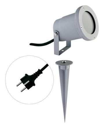 EVN 545234 Alu 230V ground spike GU10 max. 35W IP54 garden spotlight