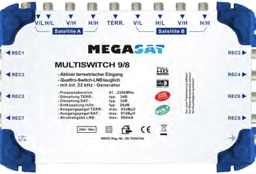 Megasat Multiswitch 9/8,NT