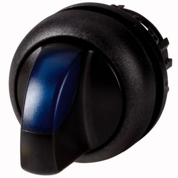 Eaton M22S-WLKV-B illuminated selector switch, 2 positions, blue, momentary, 284544