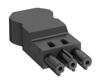 OBO Bettermann BT-S4 GST18i3 SW screw connection socket part 3-pin, 6108064
