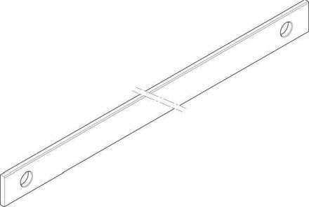 ABN 4FB 30x5x1087mm horizontal both sides CU rail (XCUW534B)
