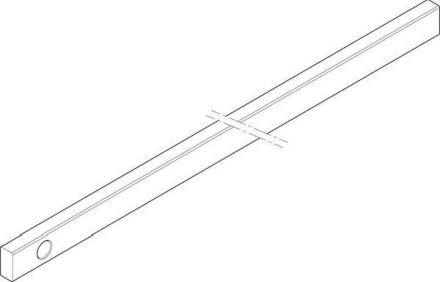 ABN 5FB 20x10x1291mm horizontal one-sided CU-rail (XCUW125E)