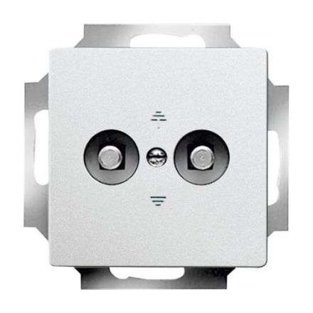 Busch-Jaeger 2095 UC-83 flush-mounted potential equalization plug, 2-way aluminum silver