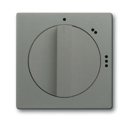 Busch-Jaeger 2542 DR/02-803 central plate, with rotary handle, with print grey metallic