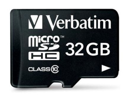Verbatim microSDHC Card 32GB Class10 incl. Adapt.