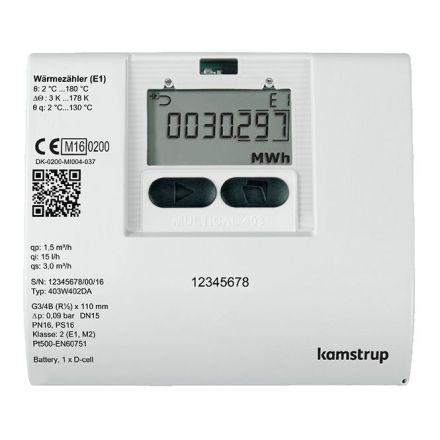 LINGG&JANKE 84710SEC KNX heat meter KAMSTRUP Multical | DN25, thread, 6 m³/h | 260 mm