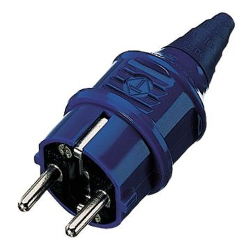 Mennekes 10838 16A2P+E 230V blue plug SCHUKO